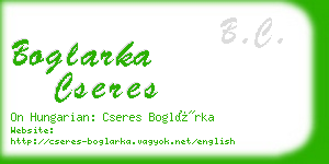 boglarka cseres business card